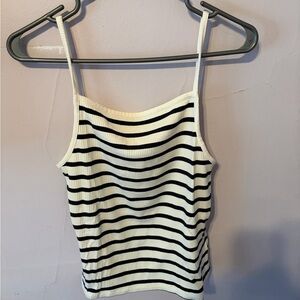 & Other Stories Black and White Striped Camisole size small